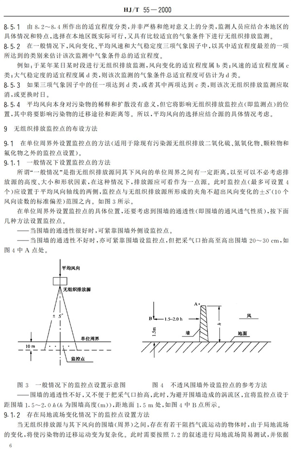 HJ-T55-2000大氣污染物無組織排放監測技術導則(圖8)